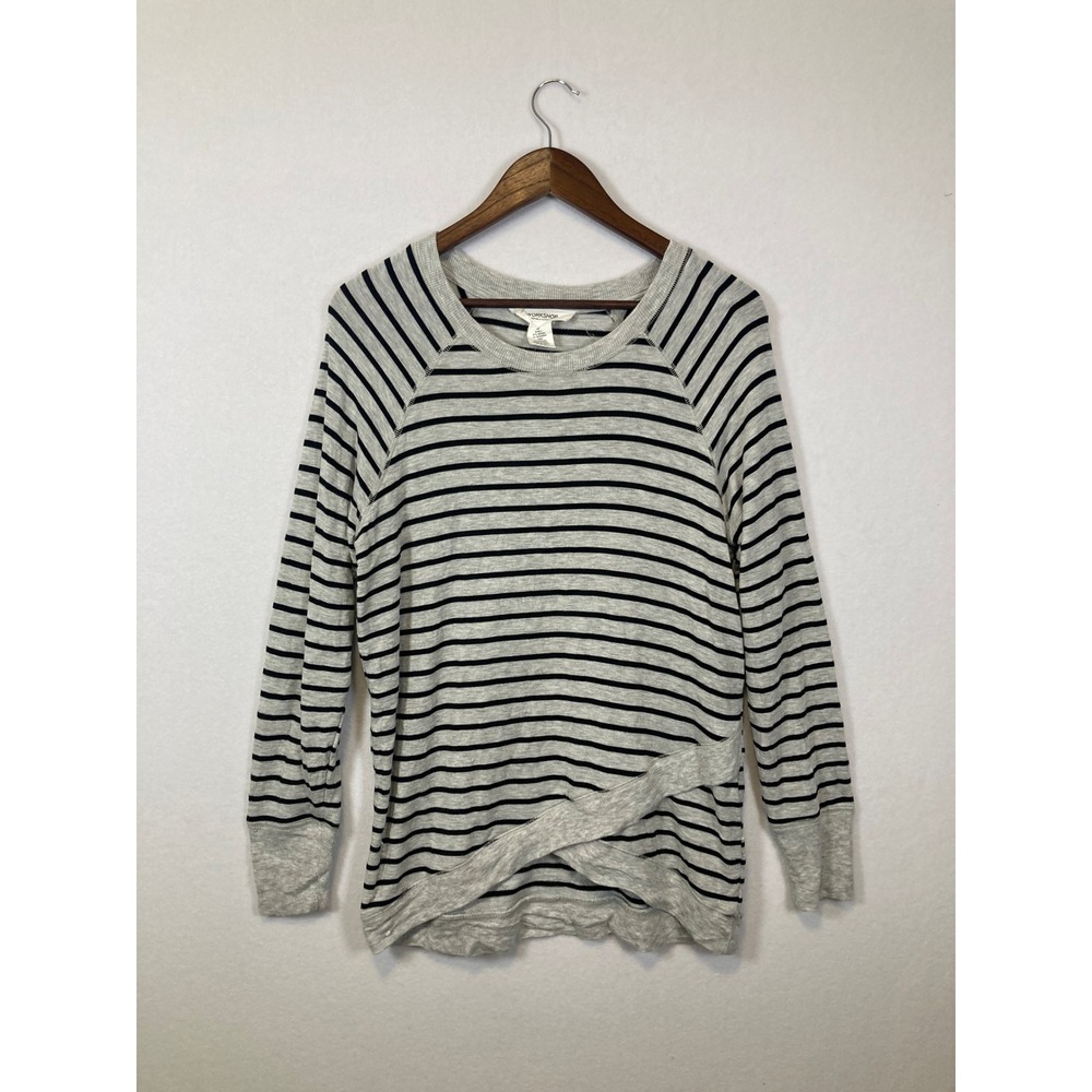 Workshop Republic Clothing Striped Relaxed Fit Pullover Top Women's Mediumβ